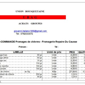 Fromages Repaire du Causse