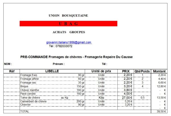 Fromages Repaire du Causse